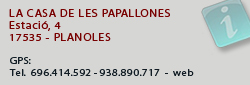 La Casa de les Papallones, Planoles